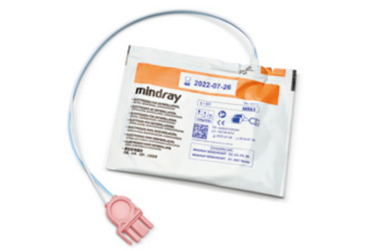 Mindray AED Defibrillation electrode pads Paediatric with auto-identification 1.2m preconnectable cable Factory PN 115-001289-00 Singles and 115-035427-00 Box 5
